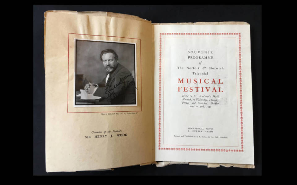 Opening spread of the 1930 Festival Souvenir Brochure