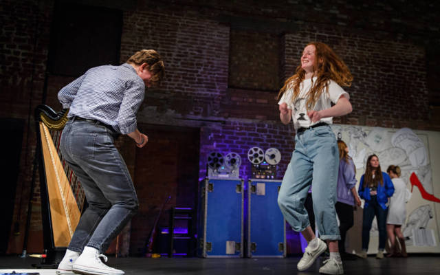 Photo from NNF16 show Wild Life, two people dance on stage.
