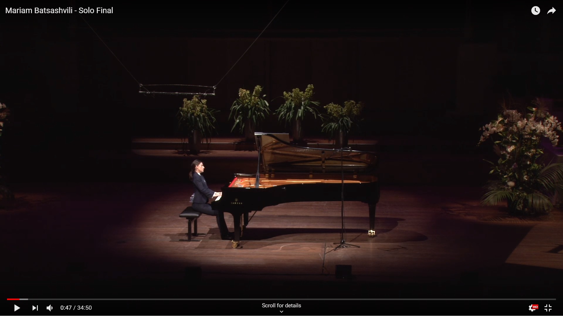Video thumbnail: Mariam Batsashvili sitting at a grand piano