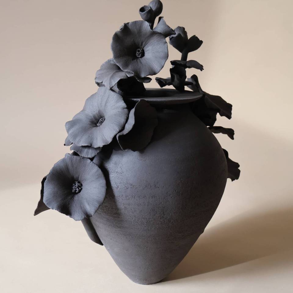 Lucy Whitford Hollyhock Pot II 2025